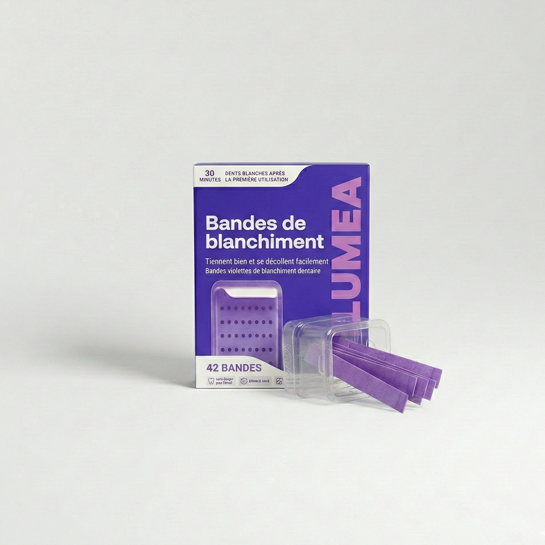 Bandes de blanchiment dentaire violettes Lumea™
